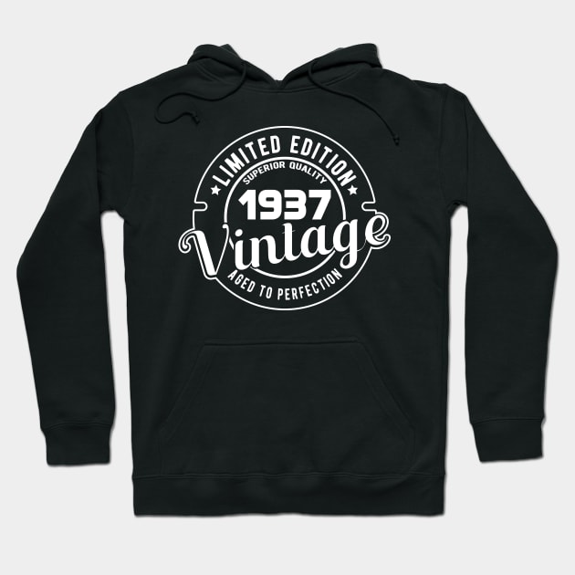 1937 VINTAGE - BIRTHDAY GIFT Hoodie by KC Happy Shop